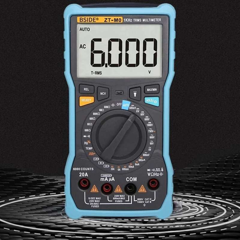 BSIDE ZT-M0 Digital Multimeter True RMS 6000 LCD Smart/Manual DC/AC Current Voltage Capacitance Resi