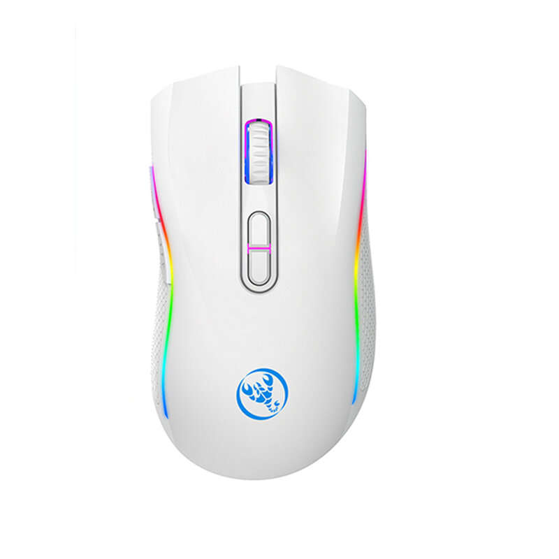 HXSJ T69 2.4G Wireless Gaming Mouse with RGB Lighting 1000-4800DPI Type-C Rechargeable 650mAh 8 Butt