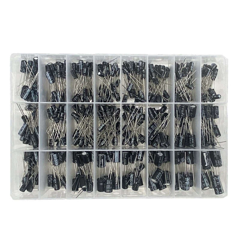 510pcs 24 Values10v/16v/25v/50v (0.1uf~1000uf)Electrolytic Capacitor Assorted Capacitors Assortment