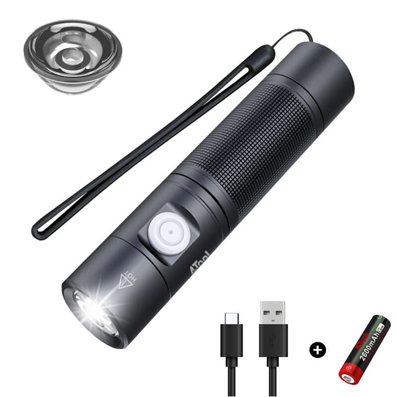 Nextool 4Tool ED10 1400lm TIR Lens 200m Long Range Compact EDC Flashlight with 2600mAh 18650 Li-Batt