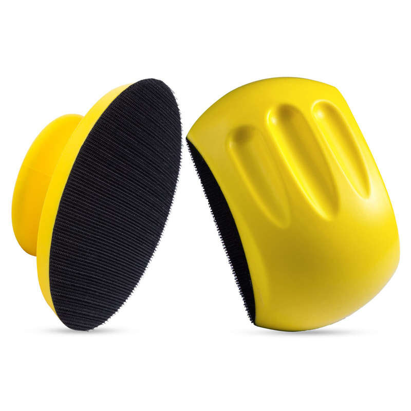 4 PCS 5 Inch Round Hand Sanding Blocks + Mouse Hook and Loop Sanding Blocks Ideal for Wood Furniture