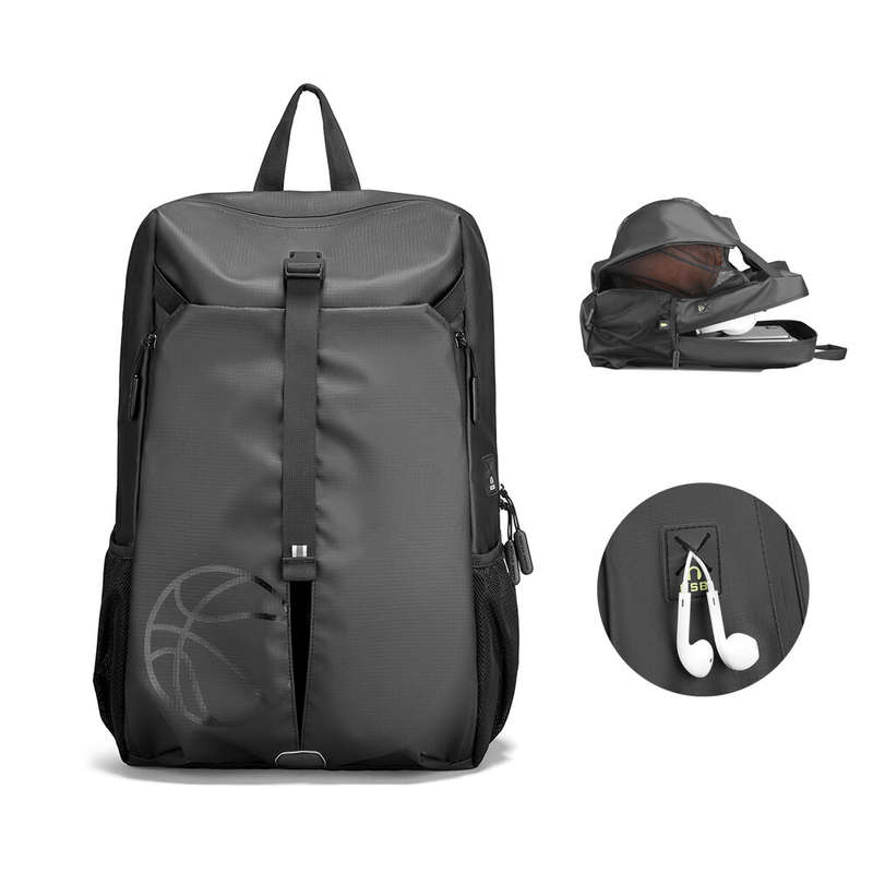 MARK RYDEN MR-9351 Basketball Backpack Laptop Bag Water Repellent Cloth Sport Fitness with Headphone