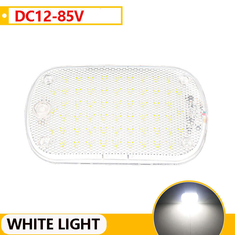 60LED Car Interior Light Bright Transparent Shell Cargo Lighting Cabin Lamp for 12-85V Car Trucks RV
