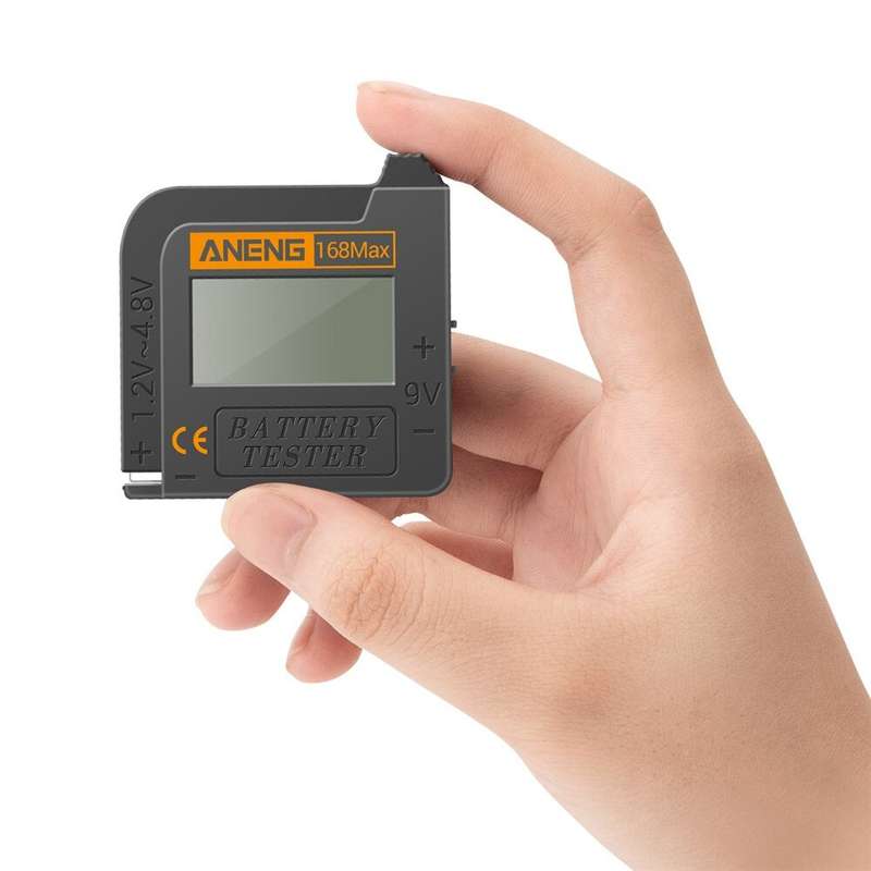 ANENG 168Max Digital Lithium Battery Capacity Tester Universal Test Checkered Load Analyzer Display