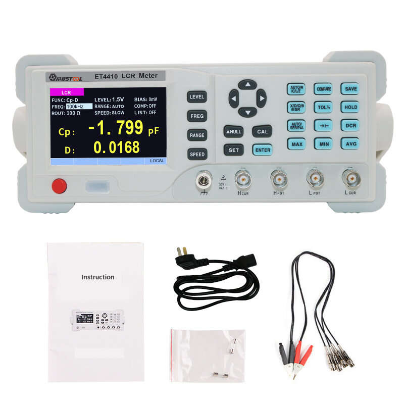 Mustool ET4410 Series Desktop Digital LCR Meter Capacitance Resistance Impedance Inductance Measure