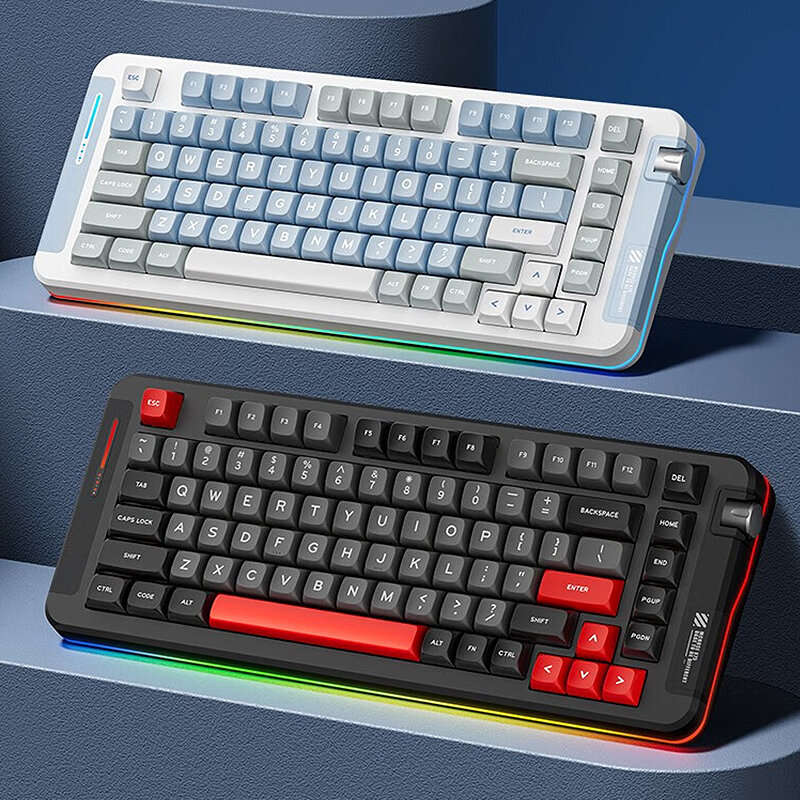 MCHOSE X75 82 Kyes Mechanical Gaming Keyboard Hot Swappable Hyacinth/Ice Cream Switch RGB Type-C/2.4