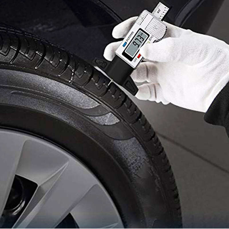 ETOPOO Digital Car Tyre Tire Tread Depth Gauge Meter Auto Tire Wear Detection Measuring Tool Caliper