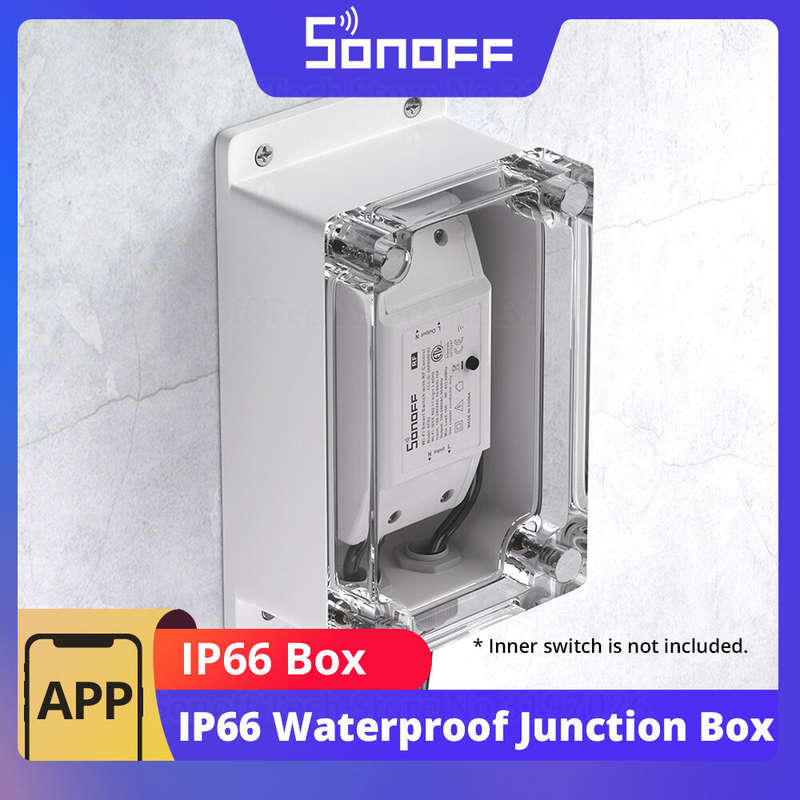 SONOFF IP66 Waterproof Junction Box Water-resistant Impact Shell Compatible with BASICR2/BASICR4/RFR