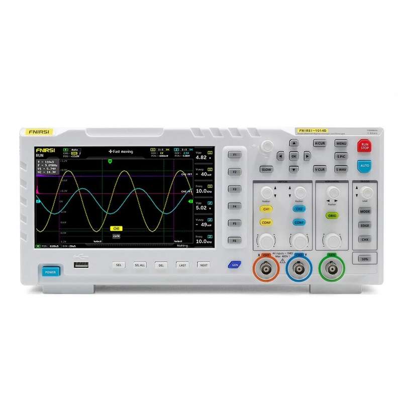 FNIRSI-1014D 7 Inch TFT LCD Display Screen 2 In 1 Dual Channel Input Storage Oscilloscope Digital Si