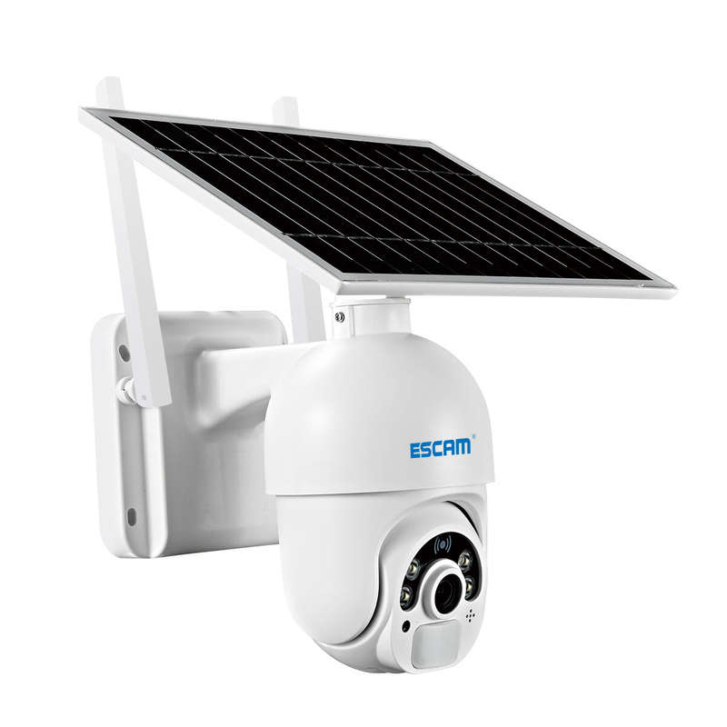 ESCAM QF250 1080P Cloud Storage WIFI Battery PIR Alarm Dome IP Camera With Solar Panel Full Color Ni