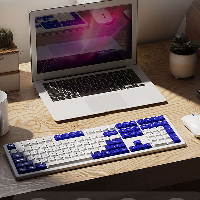 AKKO MX108 Wireless Keyboard Mouse Set BT+2.4G Dual Mode Keyboard and Mouse Combo for Laptop PC Comp