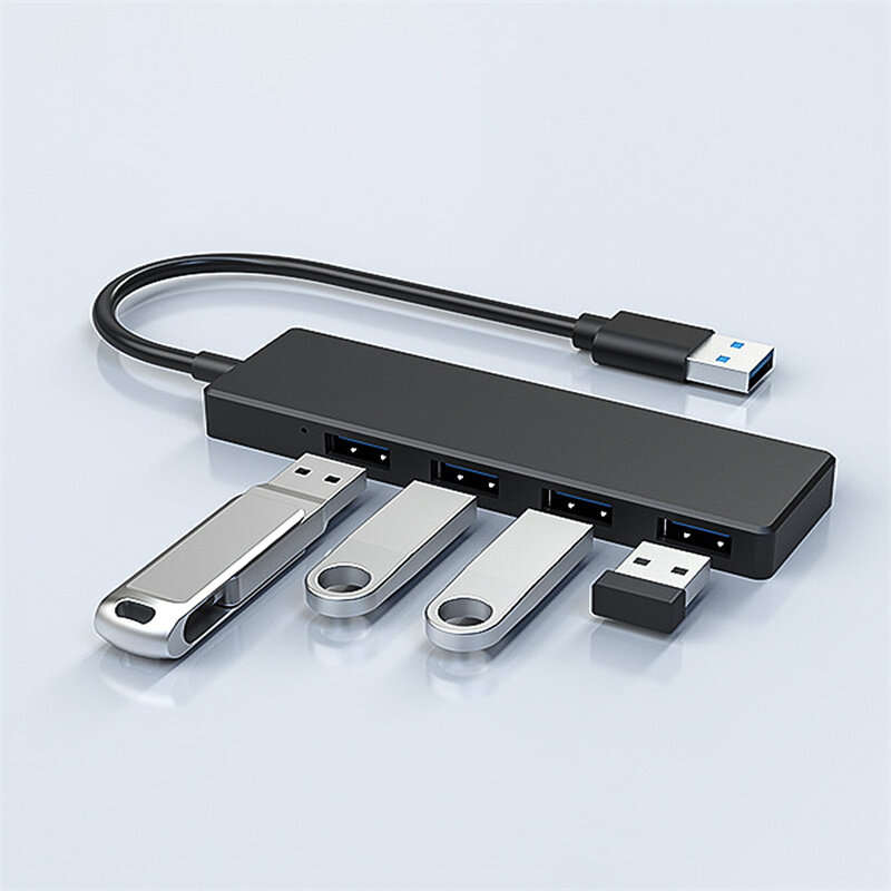 4-in-1 USB3.0 Hub Docking Station 4 Ports USB3.0 OTG Splitter Adapter for PC Laptop Phone