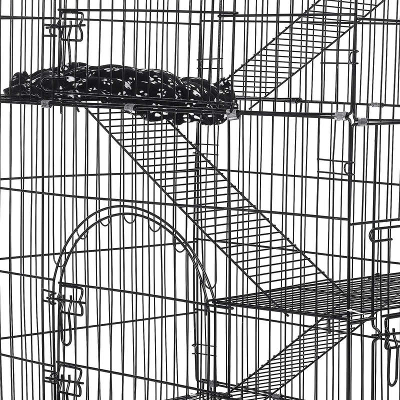 PawGiant 4-Tier Cat Cage, Cat Playpen Kennel Crate Chinchilla Rat Box Cage Enclosure with Ladders, P