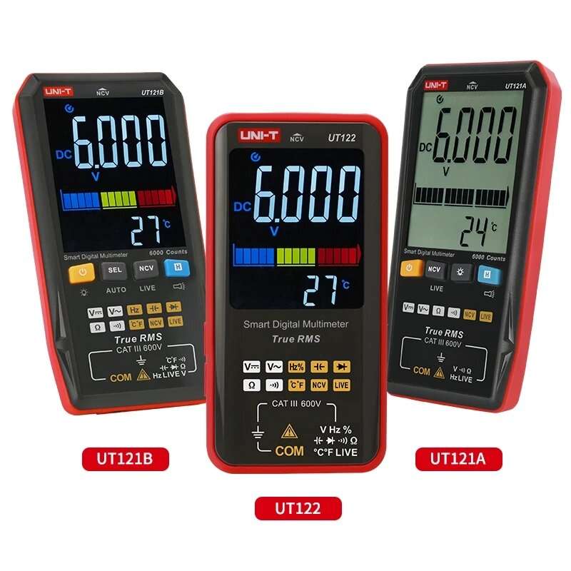 UNI-T UT121 UT122 Smart Professional Digital Multimeter Dual Display Mode NCV LIVE Tester True RMS I