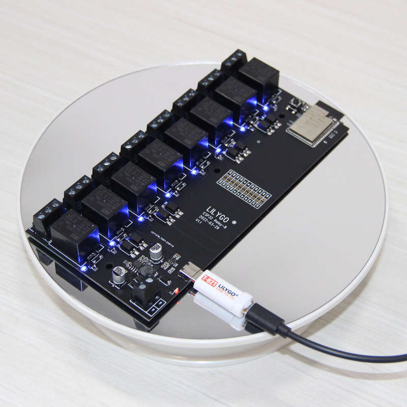 LILYGO T-Relay 5V 8 Channel Relay Module ESP32 Wireless Development Board WIFI Bluetooth With Optoco