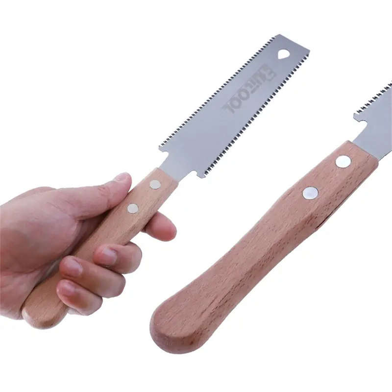 6 Inch Double Edged Hand Saw SK-5 High Carbon Steel Versatile Woodworking Tool for High Durability F