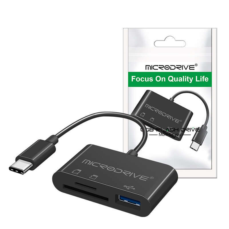 MicroDrive TY1-3 3-in-1 USB Hubs with USB3.0 SD/TF Card Reader Slot for PC Laptop Keyboard Mouse U D