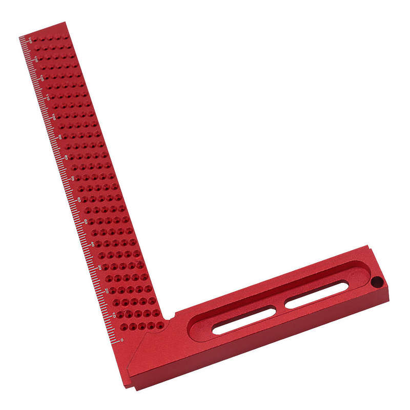 160mm Aluminum Alloy Woodworking Square Cross Calibration Ruler Precision T Ruler Scribing Marking G