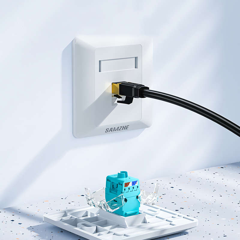 SAMZHE CAT6 Network Module Tool-free RJ45 Connector Cable Adapter RJ45 Ethernet Modular Plug