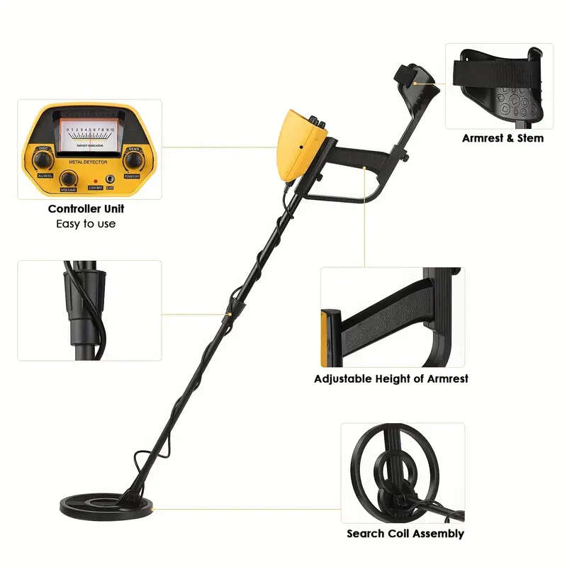 MD5090 Underground Gold Metal Detector Finder Objects Buried Search Treasure Hunting Material Check