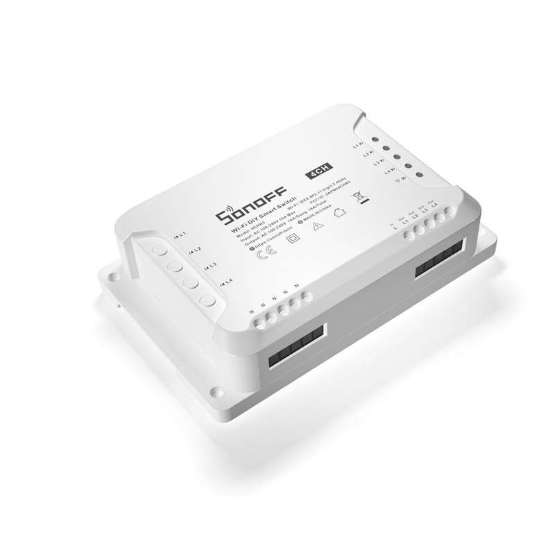 SONOFF 4CH R3 AC100-240V 50/60Hz 10A 2200W 4 Gang WiFi DIY Smart Switch Inching Self-Locking Interlo