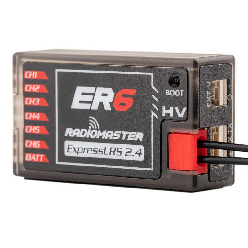 Radiomaster ER6 2.4GHz 6CH ExpressLRS ELRS RX 100mW PWM Receiver Support Voltage Telemetry for FPV R