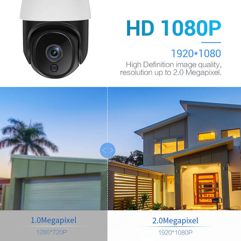 ESCAM QF613 2MP WiFi Floodlight IP Camera PTZ Color Night Vision Two-way Audio H.265 IP66 Waterproof