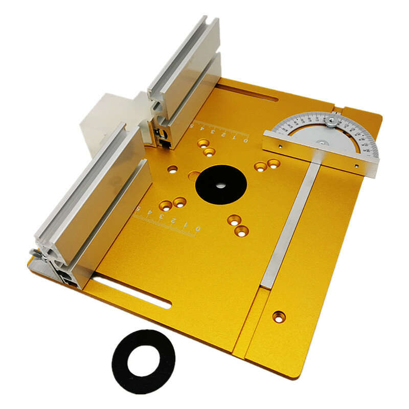 Aluminium Ally Woodworking Router Table Insert Plate Miter Gauge WorkBenches Wood Router Multifuncti