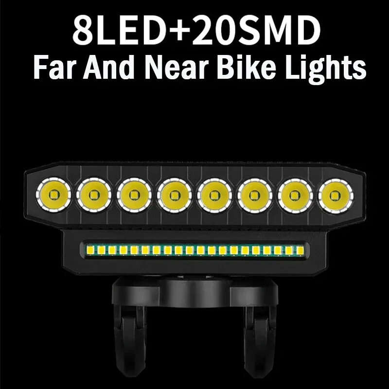 Cansses 3 in 1 4000mAh Battery Bike Headlight 6 Light Modes USB Fast Charging Waterproof Power Bank
