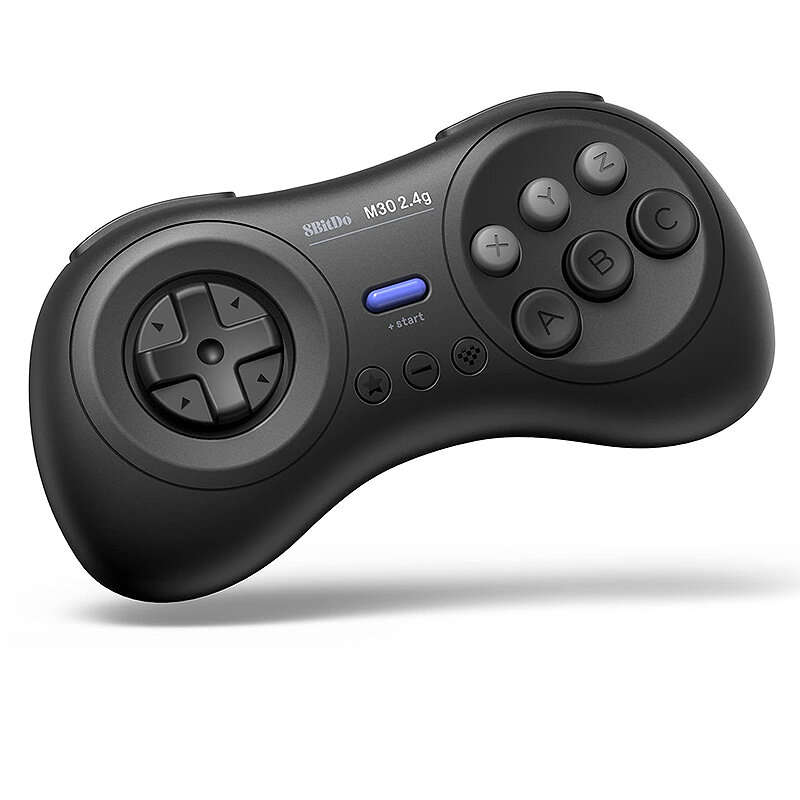 8Bitdo M30 2.4G Wireless Gamepad with 6-Button Layout Turbo Function for Sega Genesis Mini and Mega