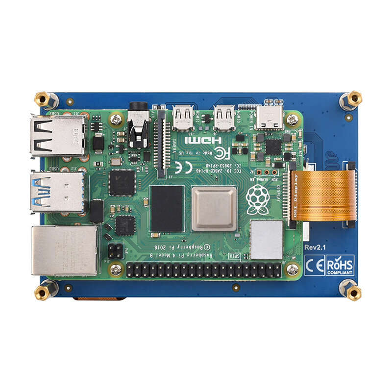 4.3 inch QLED Display Capacitive Touch Screen MIPI DSI Interface 800480 for Raspberry Pi 4B / 3B+/ 3
