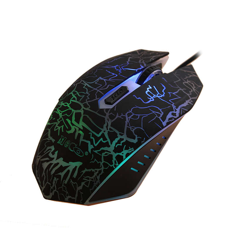 ELEGIANT YX-898 Wired Mouse 2400DPI 6 Buttons LED USB Wired Mouse Optical Computer Mice for Home Off