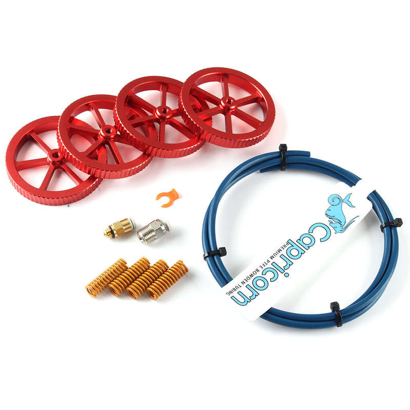 4Pcs All Metal Platform Red Leveling Nut + PTEF Tube with Leveling Spring Upgrade Accessories Kit Su