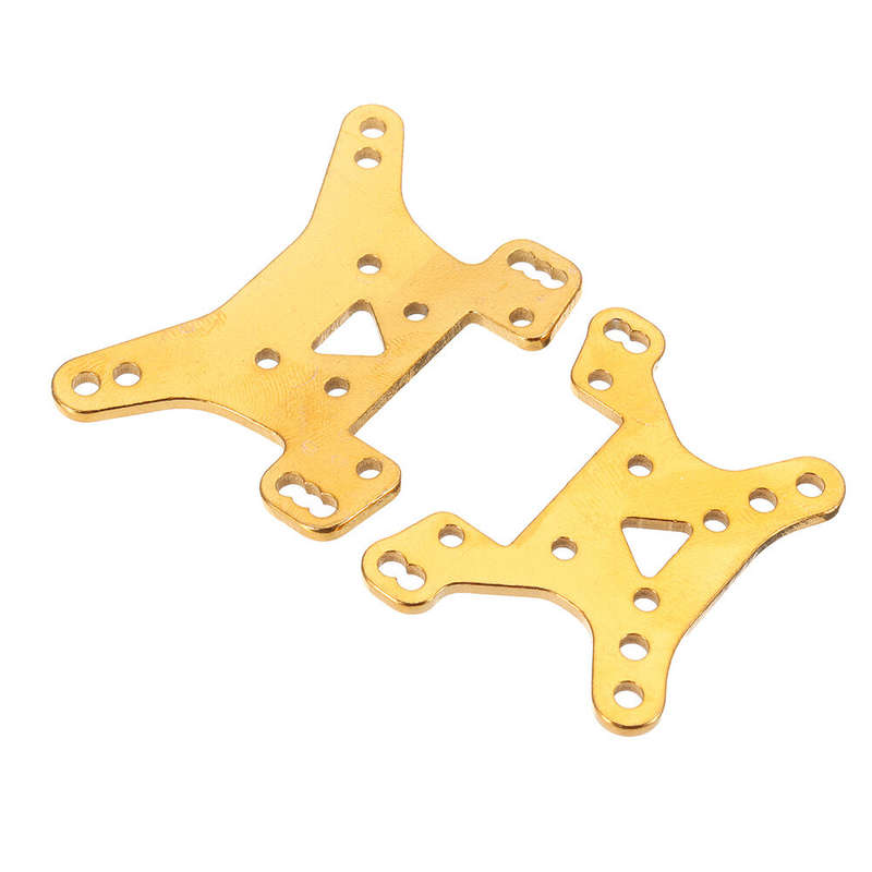 2PCS Wltoys 124017 124019 1/12 RC Car Spare Metal Front Rear Shock Absorber Plate Board 1833 Vehicle