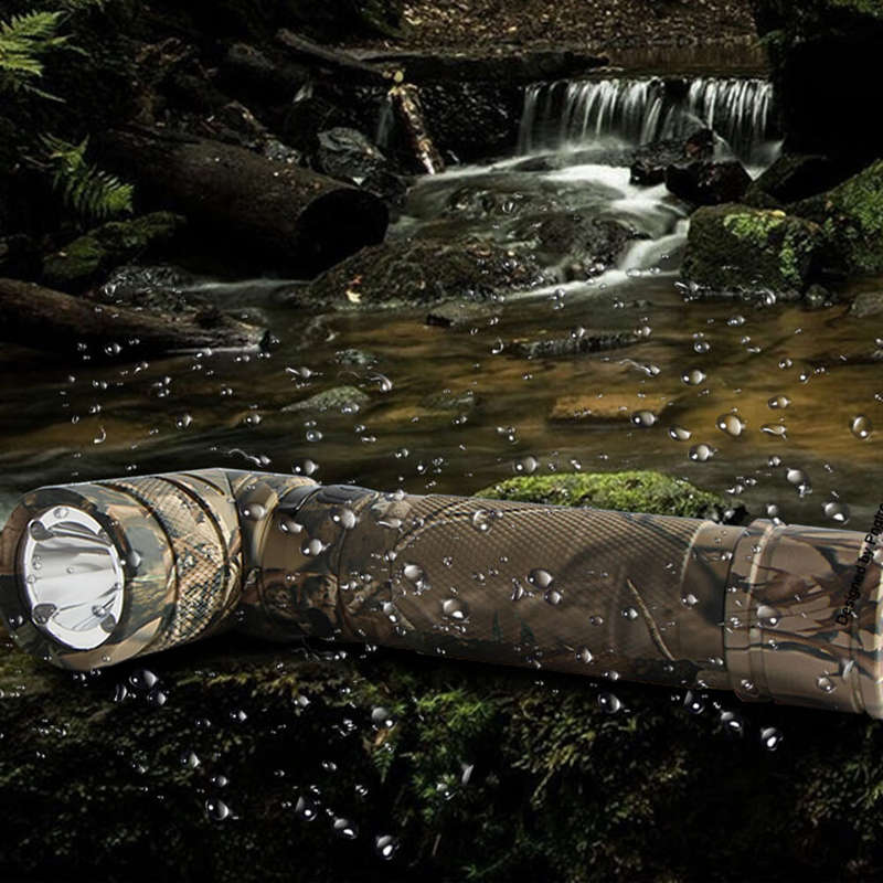 NICRON B74 700LM 90 Degree L-shape LED Camo Rechargeable Twist Clip Flashlight 14500 Waterproof LED