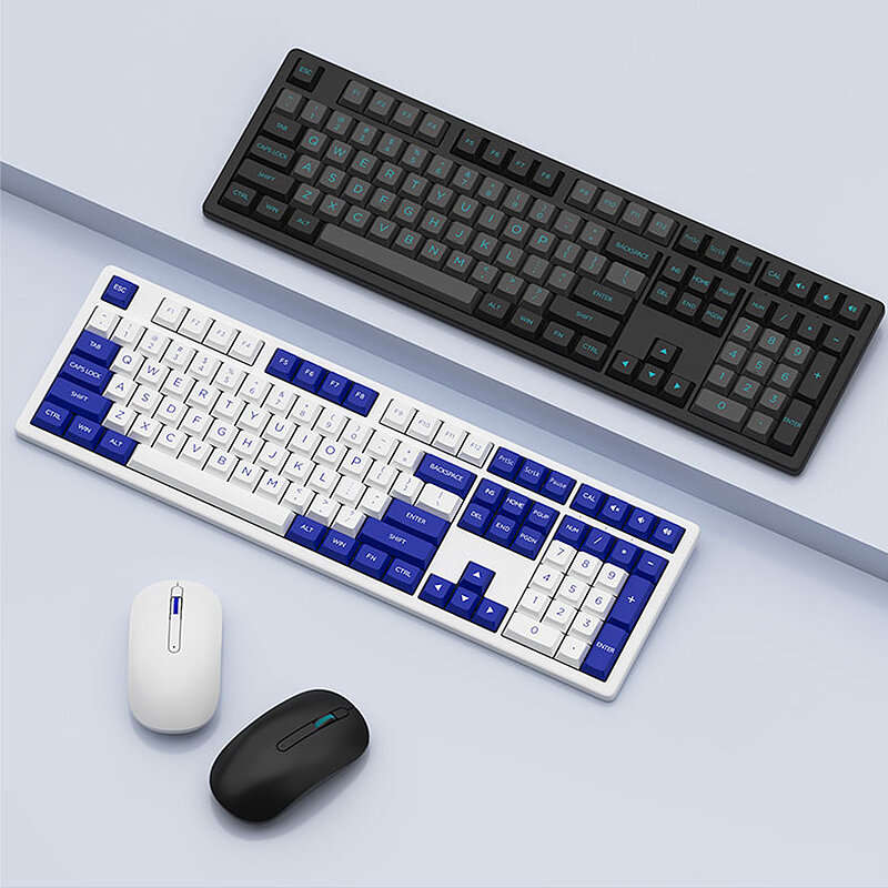 AKKO MX108 Wireless Keyboard Mouse Set BT+2.4G Dual Mode Keyboard and Mouse Combo for Laptop PC Comp