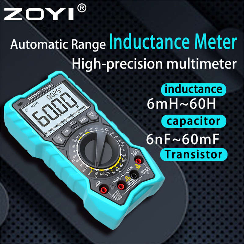 ZOYI ZT-980L Digital Multimeter 6000 Count Transistor Test Frequncy Diode Triode Temperature Inducta
