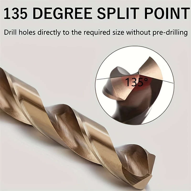 13PCS Tungsten Carbide Metric Drill Bits Set 3/16" to 1/2" for Glass Metal Tile Concrete Professiona