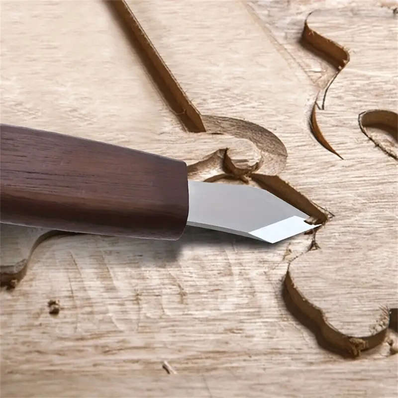 Marking Knife Double Bevel Striking Knife With CR-V Sharp Blade Wooden Handle For Woodworking Carvin