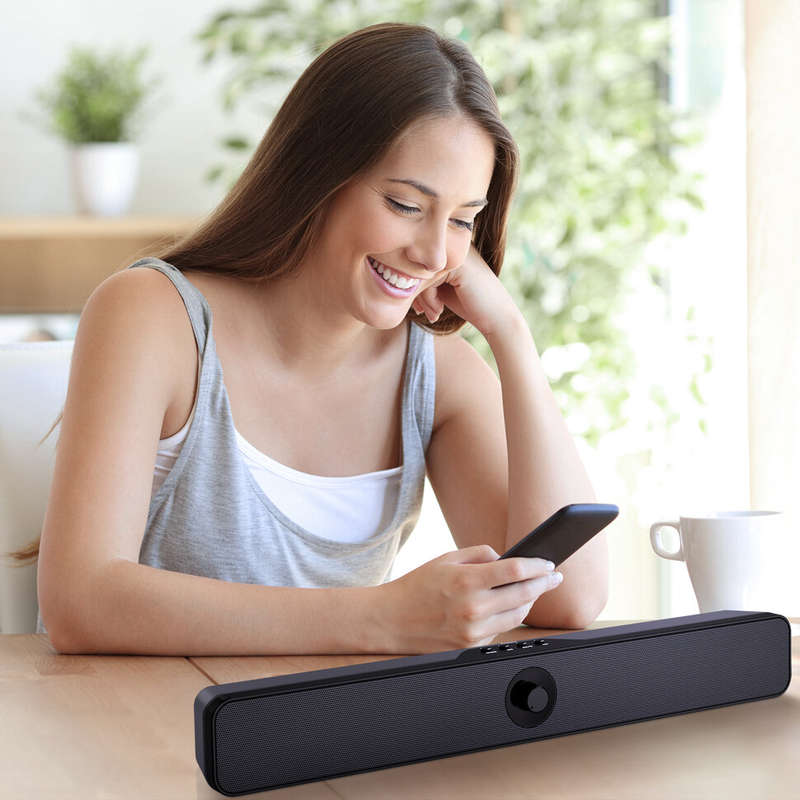 DOSS 1388 Mini Sound Bar Wireless bluetooth 5.0 Computer Speaker Subwoofer Stereo 8W x2 Soundbar Pow