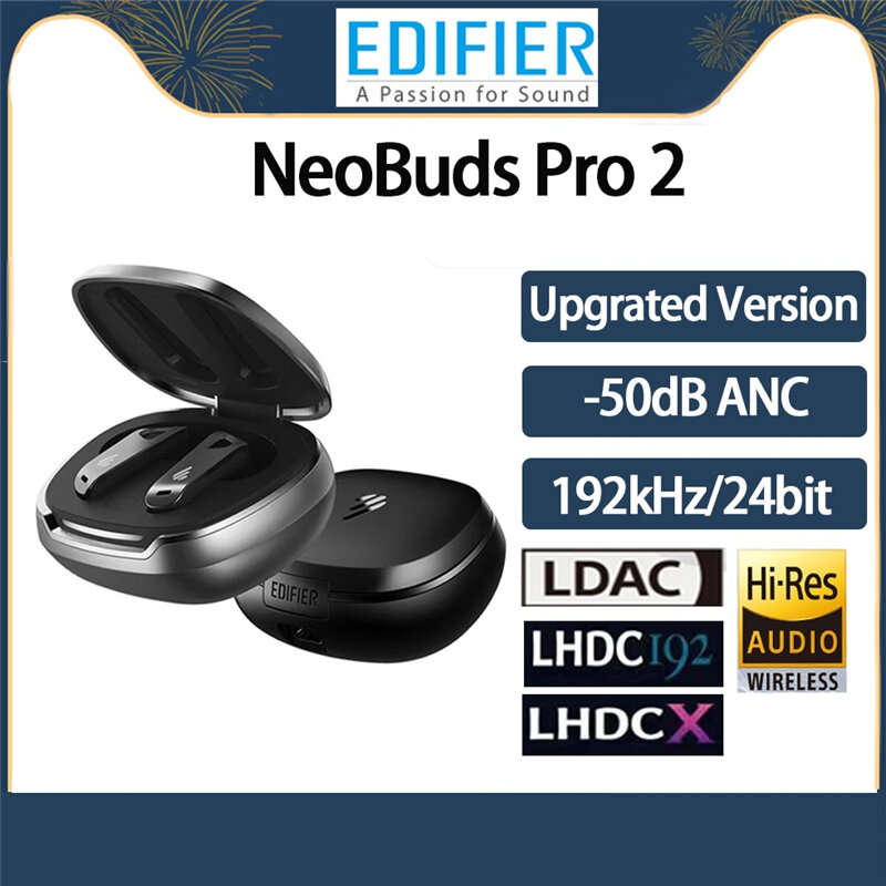 Edifier NeoBuds Pro 2 TWS Earbuds bluetooth Earphone 50dB ANC LDAC LHDC 360 Spatial Audio Earphone H