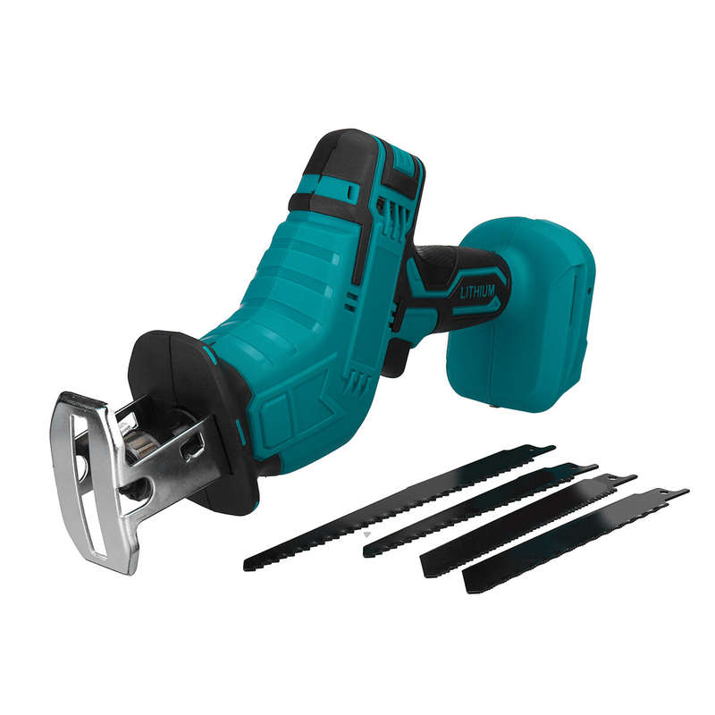 VIOLEWORKS 18V Cordless Reciprocating Saw Body With 4 Saw Blades Woodworking Pruning Saw For Makita