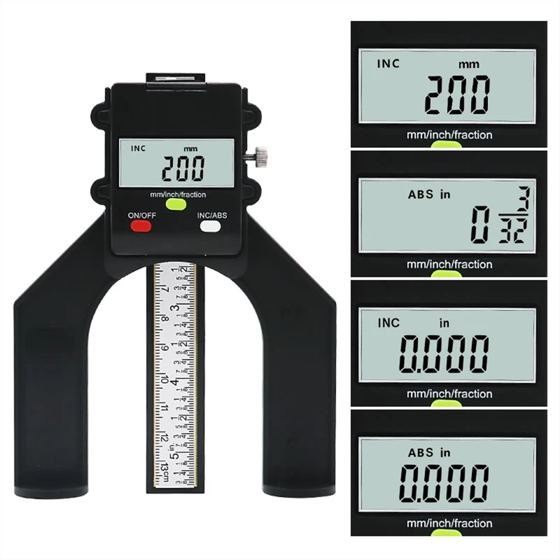 ETOPOO Digital Depth Gauge High-Precision Measurement Tool with LCD Display 0.01MM Resolution 0.2mm