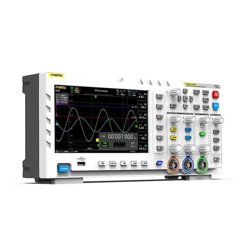 FNIRSI-1014D 7 Inch TFT LCD Display Screen 2 In 1 Dual Channel Input Storage Oscilloscope Digital Si