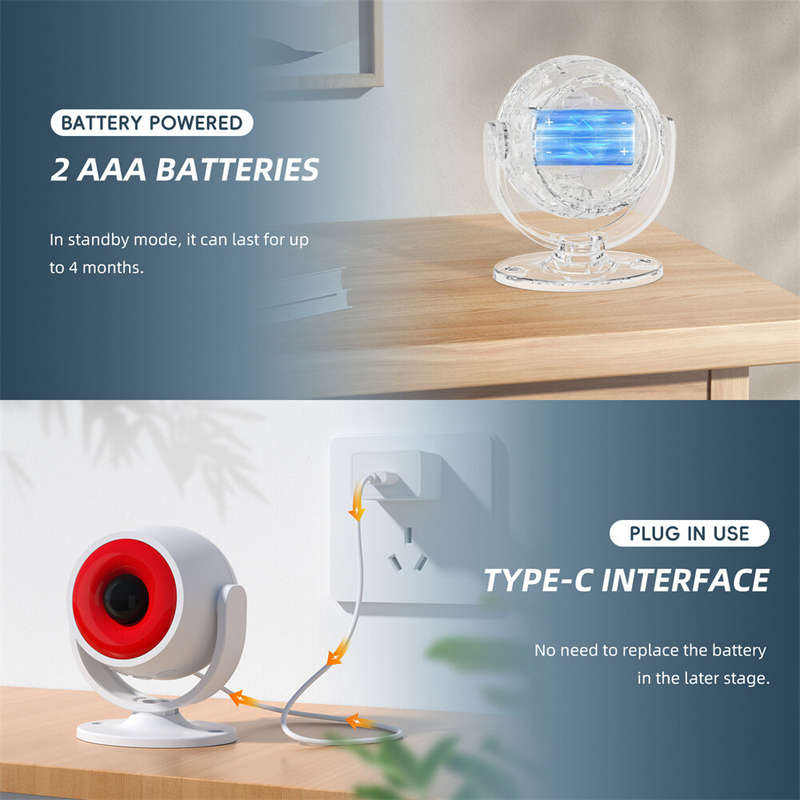 PIR Motion Sensor Alarm with Remote Control Indoor Wireless Infrared Security Motion Detector with 1