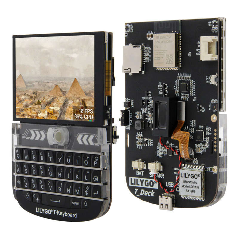 LILYGO T-Deck ESP32-S3 LoRa 2.8 inch LCD Development Board LoRaWAN Long Range 433MHz 868MHz 915MHz w