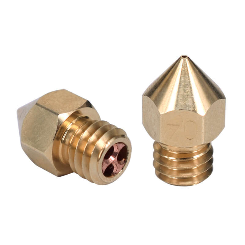 3D Printer Nozzle MK8 Clone CHT Nozzle M6 High Flow Copper For 1.75MM Filament Brass Copper Print He