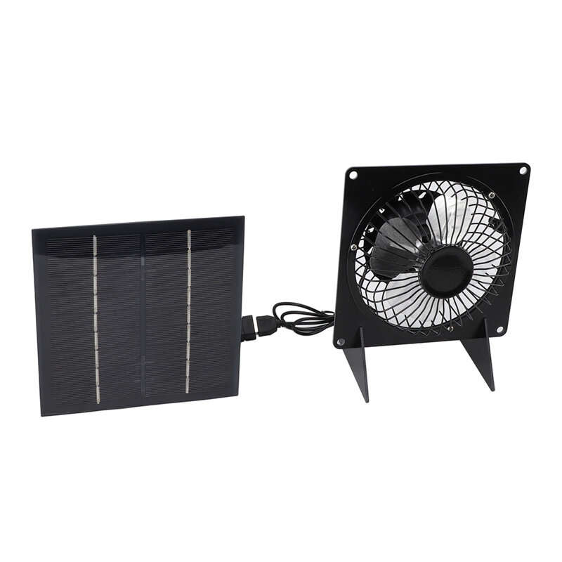 5W Monocrystalline Solar Panel Powered Fan Air Extractor Solar Exhaust Fan with Two Brackets for Out