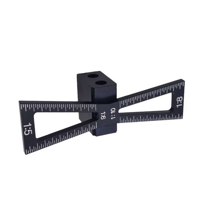 Woodworking Dovetail Marker Aluminum Alloy Dovetail Marking Template Marking Ruler Gauge