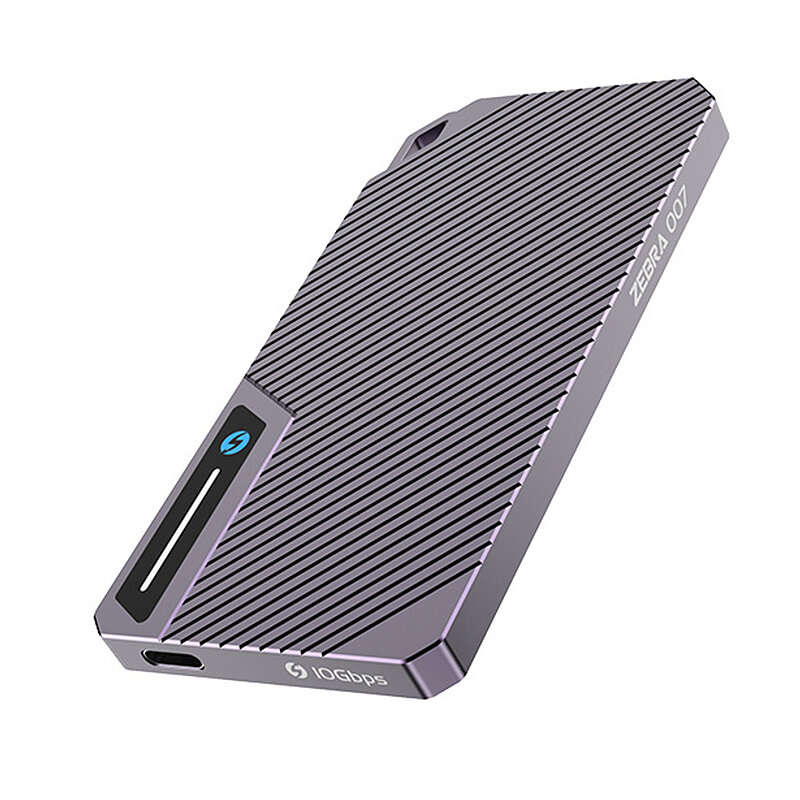 JEYI 007 Dual Protocol SSD Enclosure M.2 NVME/SATA 10Gbps Portable Hard Drive Enclosure for 2280 Har